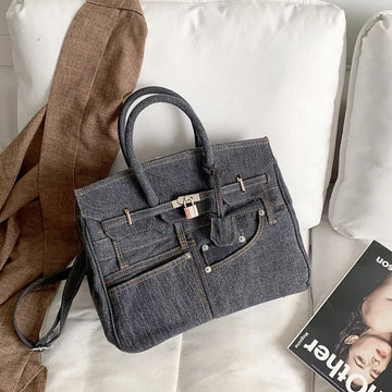 Something Like Ah Birkin X Denim Bag
